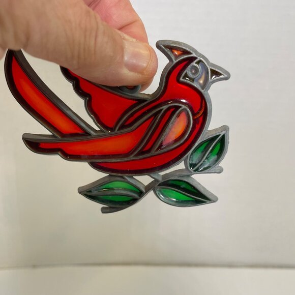 Stained Glass Cardinal & Mallard Duck Suncatchers Nature-Inspired Decor Handcraf - Picture 4 of 13